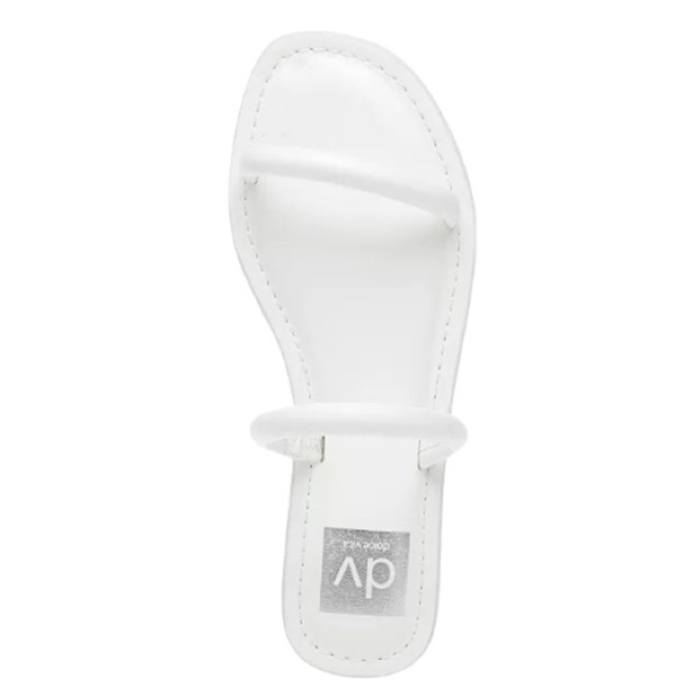 Dolce Vita White Double Jelly Leather Sandals